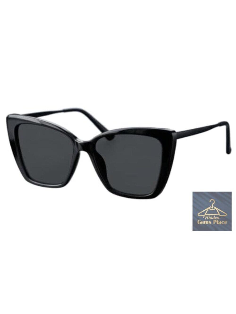 Oversized Cat Eye Sunglasses for Women UV400 Protection Plastic Frame
